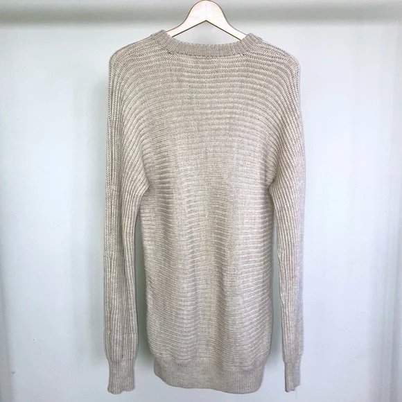 NWT Club Monaco 100% merino wool horizontal shaker ribbed crewneck sweater. 🤎 - Picture 6 of 8